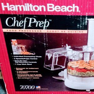 Hamilton Beach CHEF PREP Food Processor 70700 USED ONCE